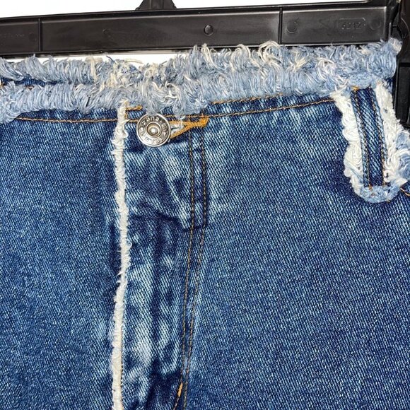Zana Di Vintage Women  Skirt Size 11 Blue Denim Y2K Mini Pure Cotton Pockets - Picture 3 of 10